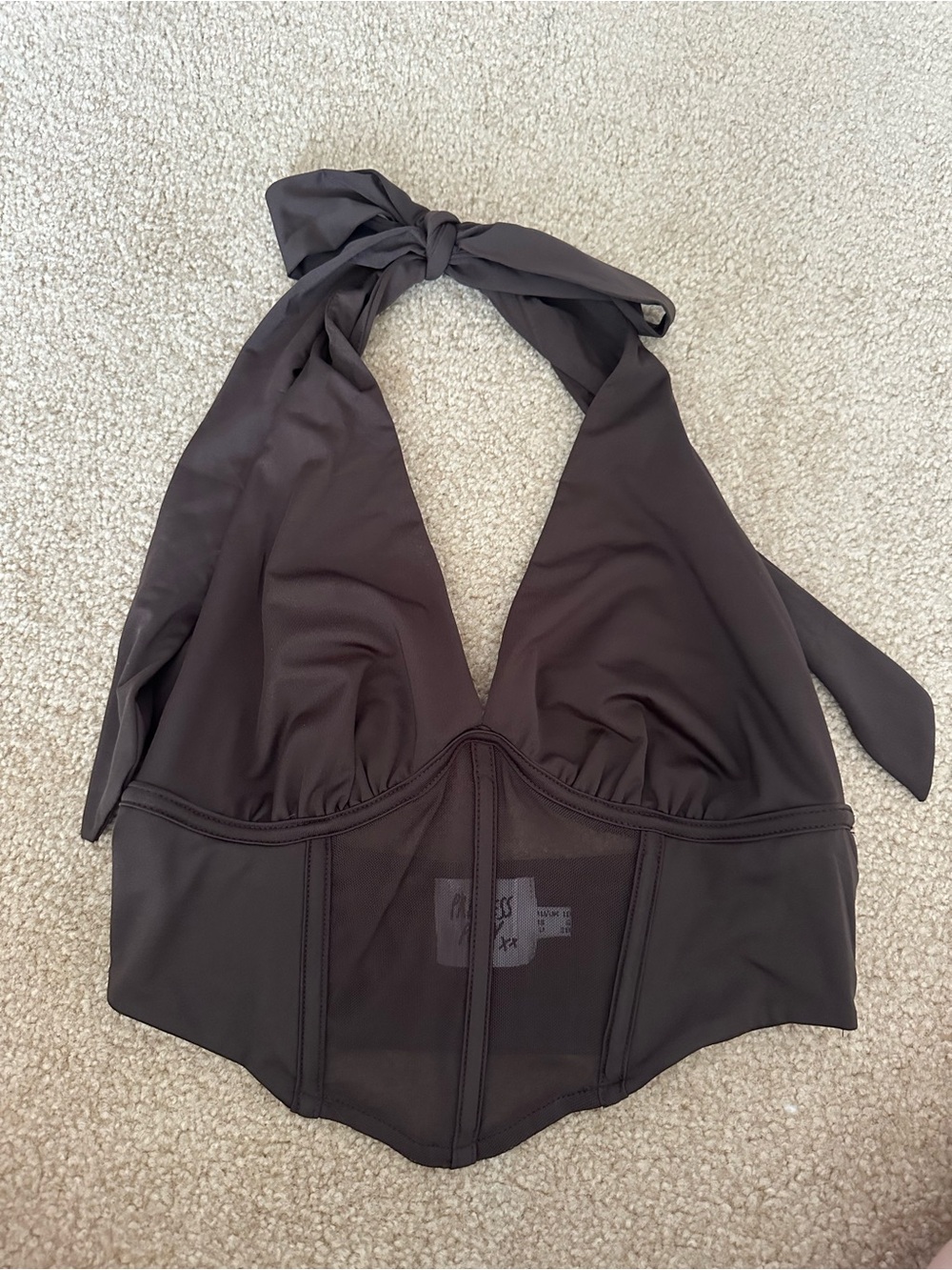 Princess Polly Ventura Halter Top Brown